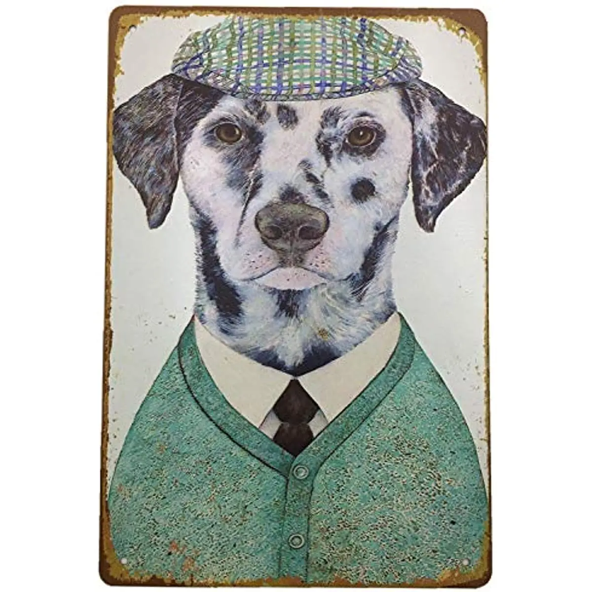 

Interesting Animals Metal Tin Sign Gentleman Dog Retro Poster Office Classroom Farmhouse Bathroom Gifts for Dog Lovers