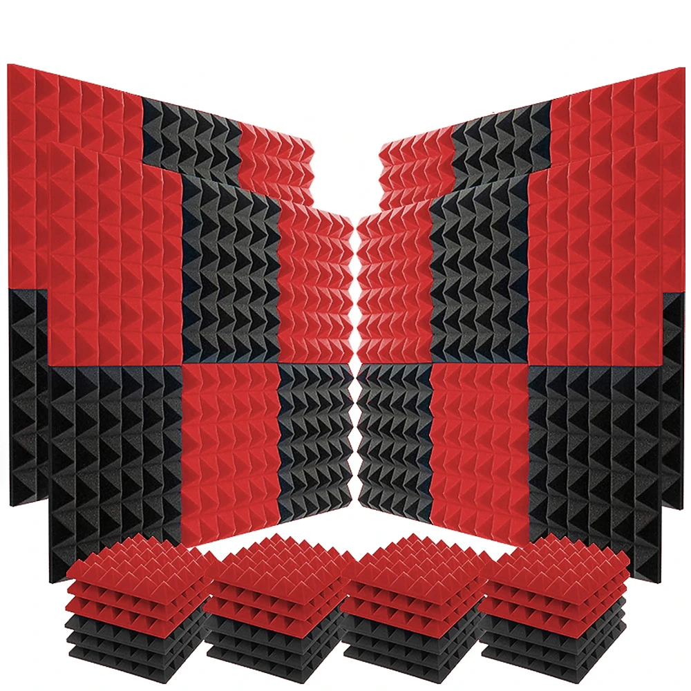 

6/12/24 Pcs Studio Acoustic Foam Panel Sound Insulation Treatment Board For Ktv Room Recording Studio Wall Soundproof Sponge Pad