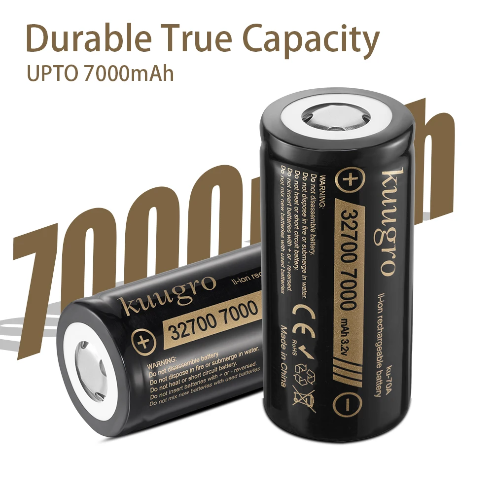 Фото Kuugro ku-70A 32700 3,2 В 7000 мАч LiFePO4 аккумуляторная батарея для DIY аккумуляторной батареи 4S 8S 12S 16S аварийный источник питания №3