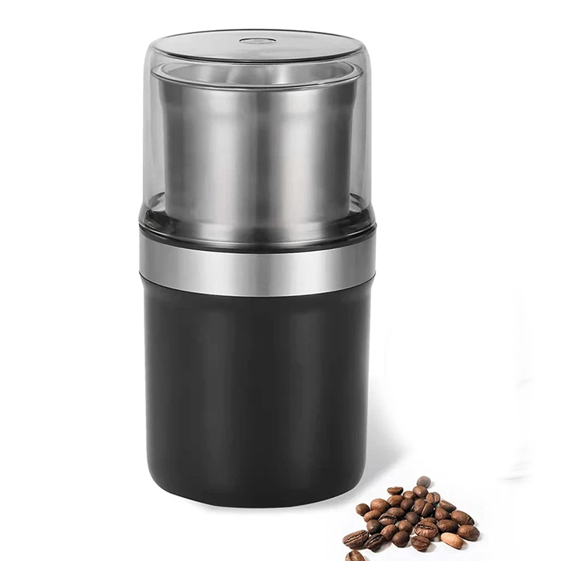 

New Coffee Grinder-Herb Grinder With 5.3Oz.Spice Grinder With Stainless Steel,200W Electric Grinder For Coffee Bean,EU Plug