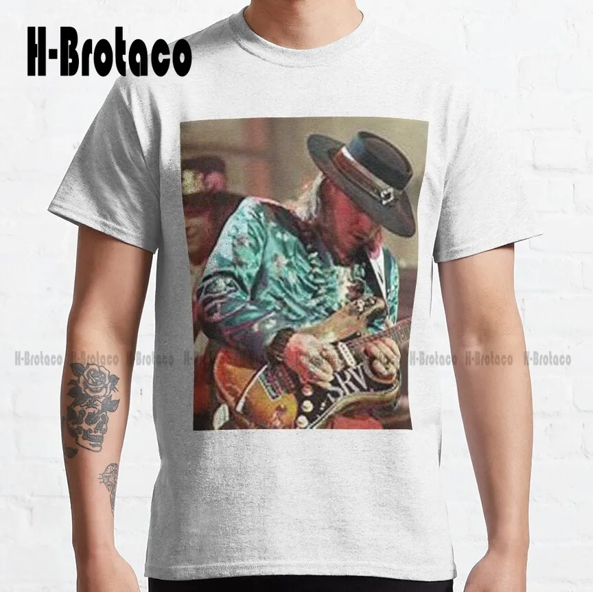 

Классическая футболка Stevie Рэй Воган «Воспоминания для фанатов», мужские спортивные рубашки и футболки, хлопковые уличные простые винтажны...