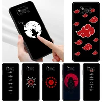 Anime Naruto Itachi Black Case for Xiaomi Poco NFC Pocophone Pro Phone Shell Back Fundas Coque