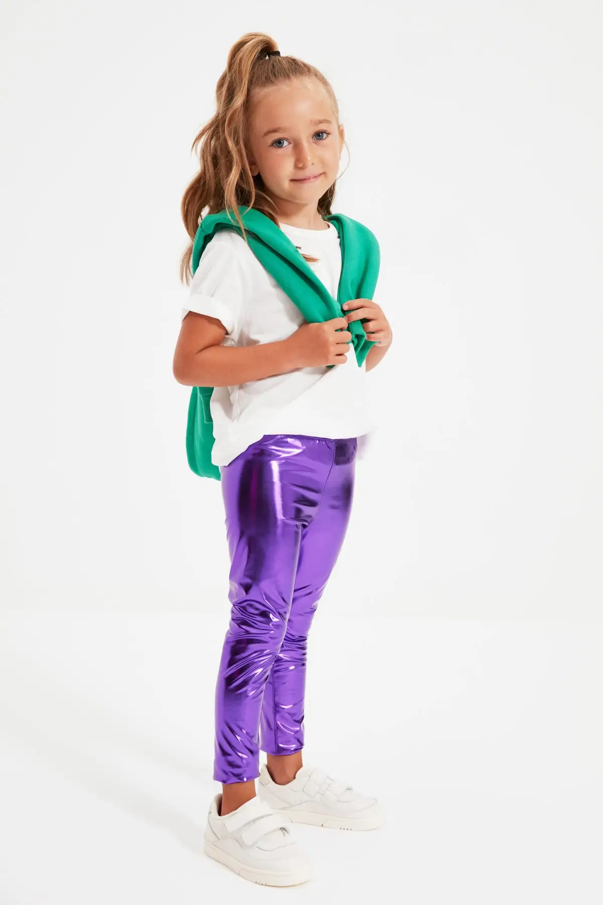 

Trendyol Glossy Female Child Knitted Leggings TKDAW22TA0044