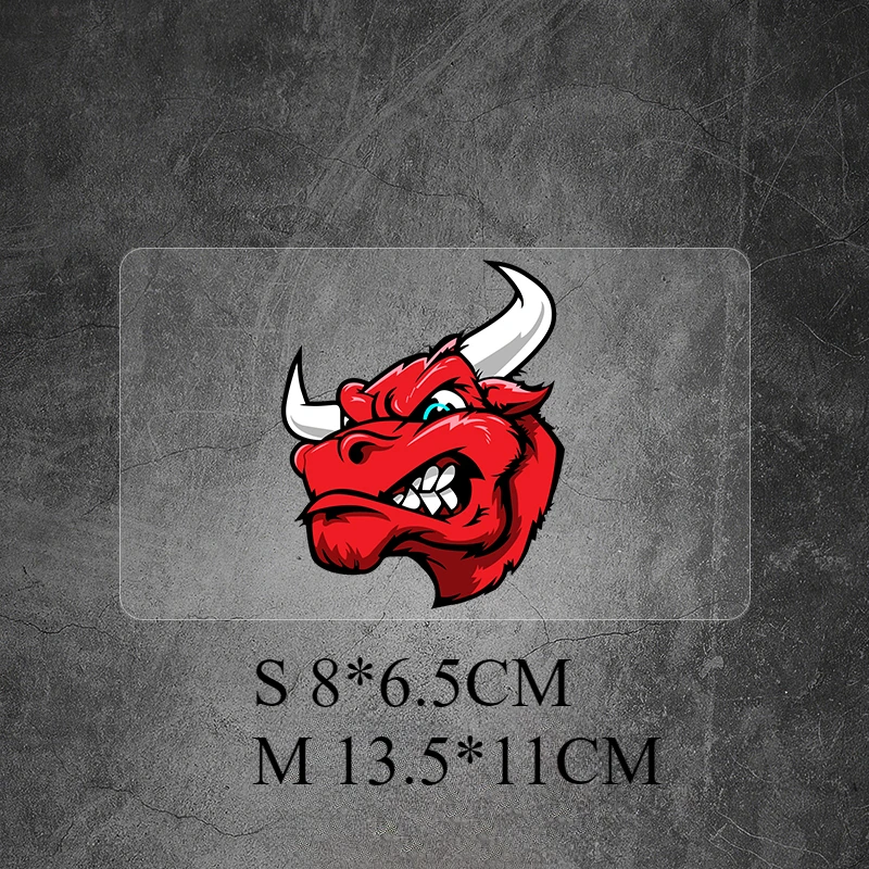 

Angry Bullhead Мотоциклетные Наклейки На Боковую Панель, Водонепроницаемые DIY Крышка Топливного Бака, Эмблема