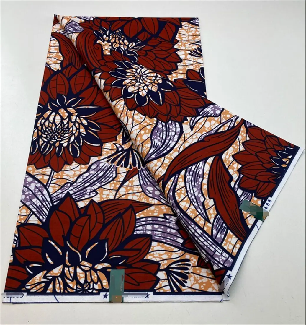 2024 Настоящая Африканская голландская ткань батик для платья Высококачественная