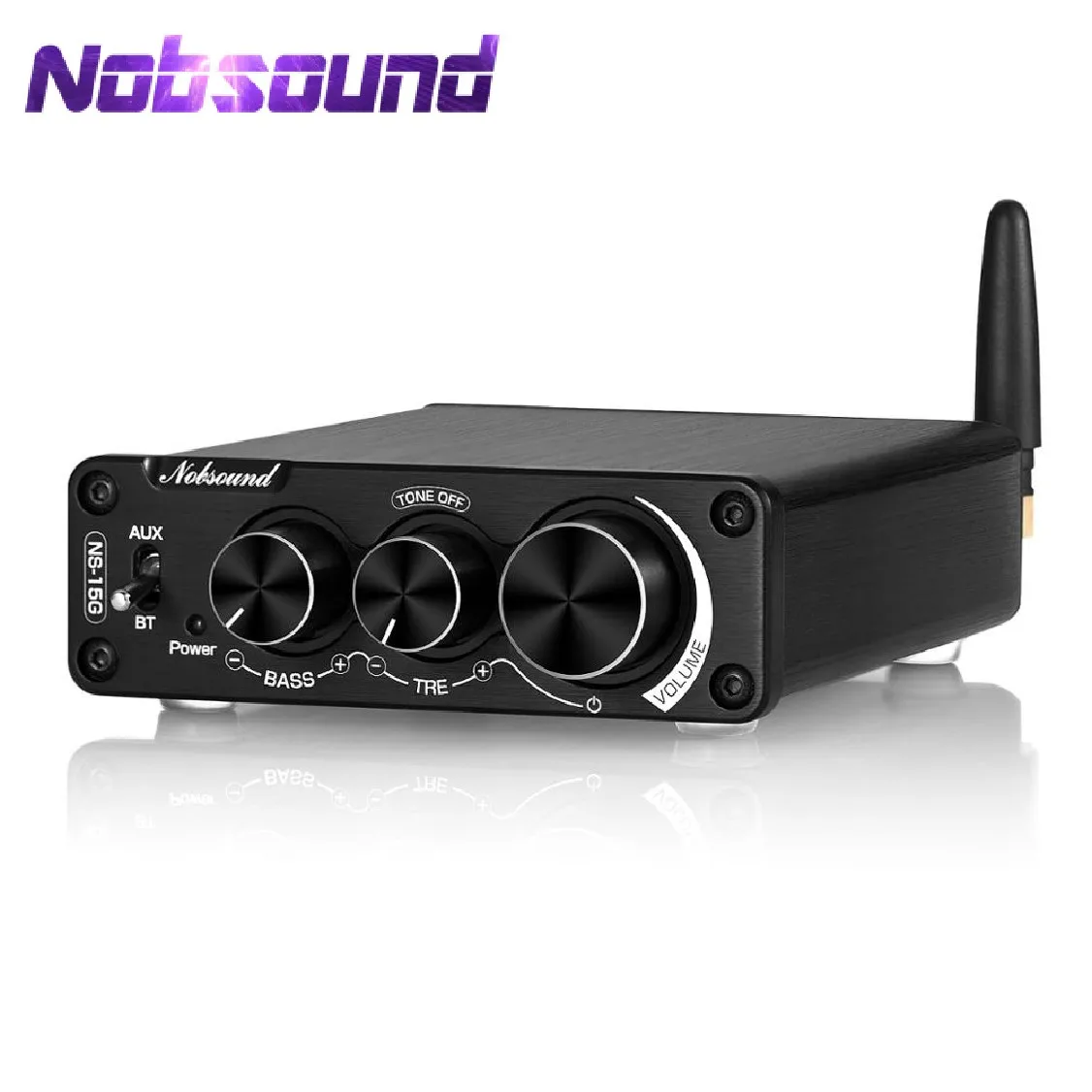 Nobsound Mini Bluetooth 5.0 TPA3116 Digital Audio Amplifier HiFi Class D Stereo Power Amp 100W*2 for Home Speakers