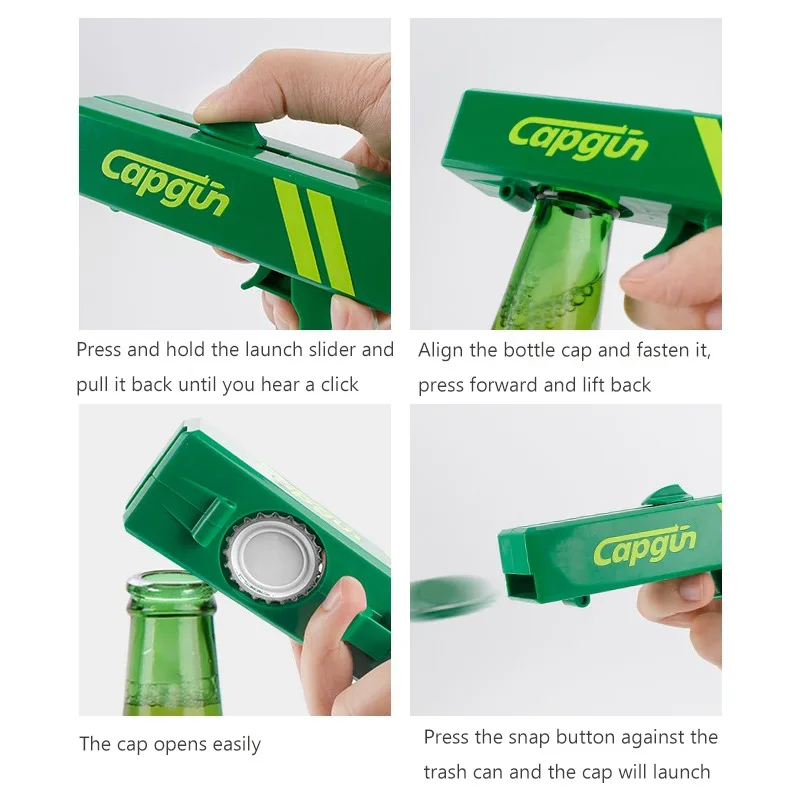 Пистолет с крышкой открывалка для пива бутылка летающей пусковое устройство
