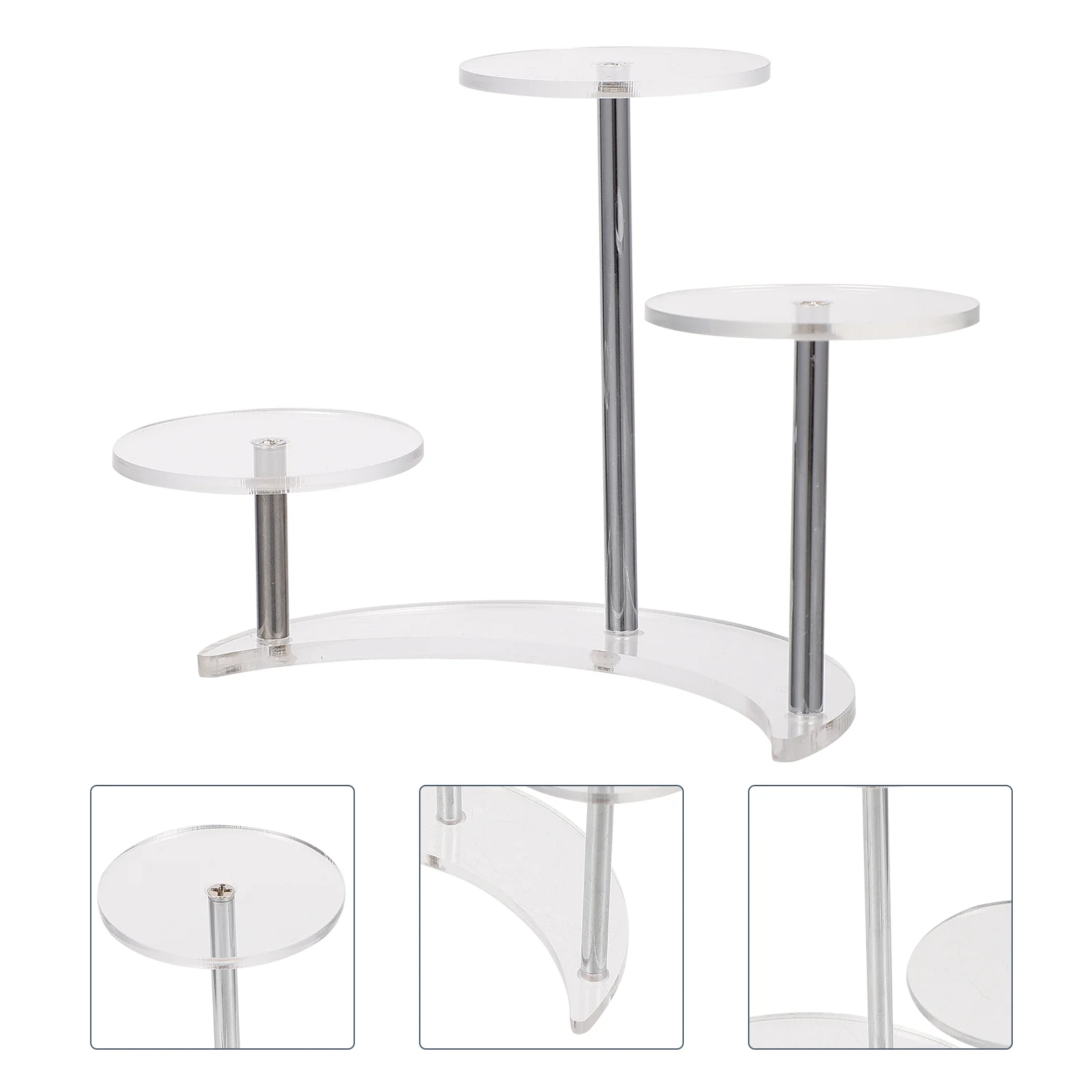 

Display Stand Jewelry Riser Shelf Acrylic Organizeraction Figurine Risers Tower Watch Cupcake Clear Selling Figures Small