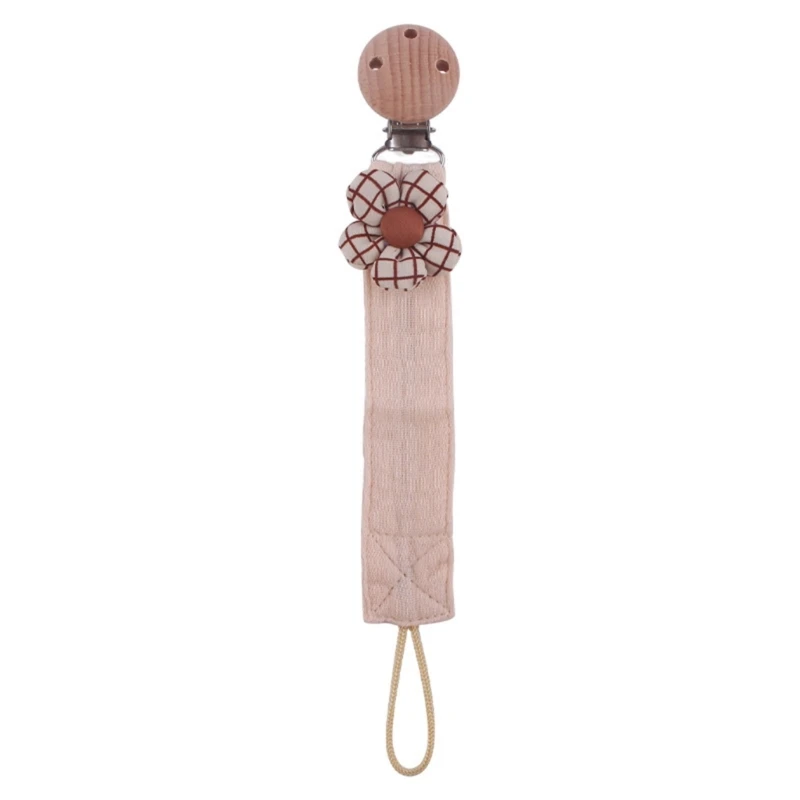 

N80C Baby Dummy Clips Dummy Clip Boys Girls Wooden Dummy Clips for Baby Soother Pacifier Chain Holder Clips Baby Dummy Chain