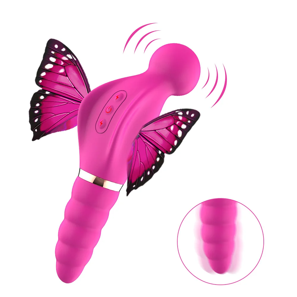 Вибрирующая av-палочка с двойной головкой Вибрирующая палочка маленький вибратор «Пчелка» Вибрирующая Массажная палочка товары для взросл...