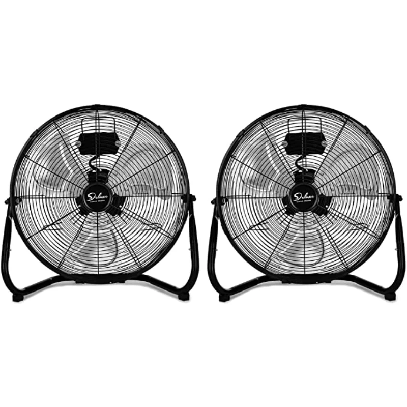 

Simple Deluxe 20 Inch 3-Speed High Velocity Heavy Duty Metal Industrial Floor Fans Quiet for Home Commercial Residential