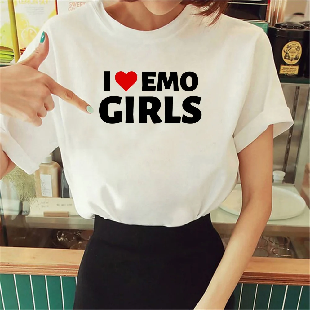 

Женская футболка с принтом «i Love Emo Girls»