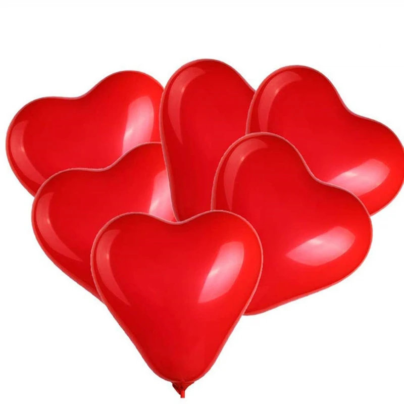 

50pcs 10in Heart Shape Latex Balloons for Valentines Day Proposal Marriage Wedding Anniversary Party Decoration