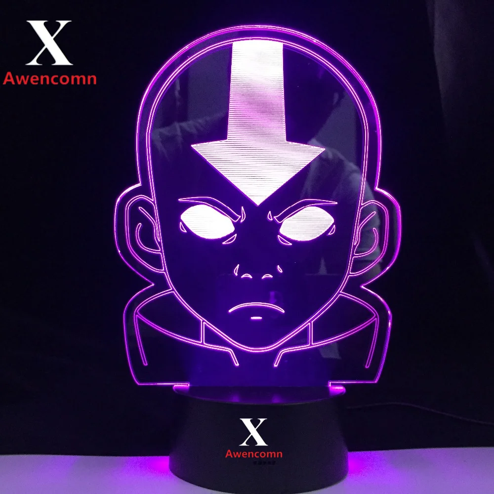 

Anime Avatar The Last Airbender 3D LED Night Light Coloful with Remote Touch Sensor for Room Decoration Kids Best Gift