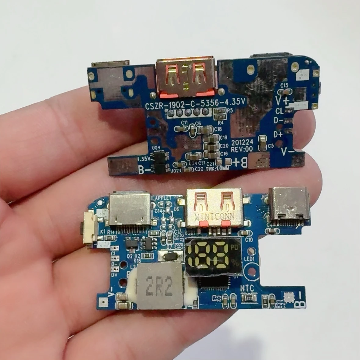 10 шт. PD 22 Вт цифровая зарядная плата для быстрой зарядки IP5356 основное управление