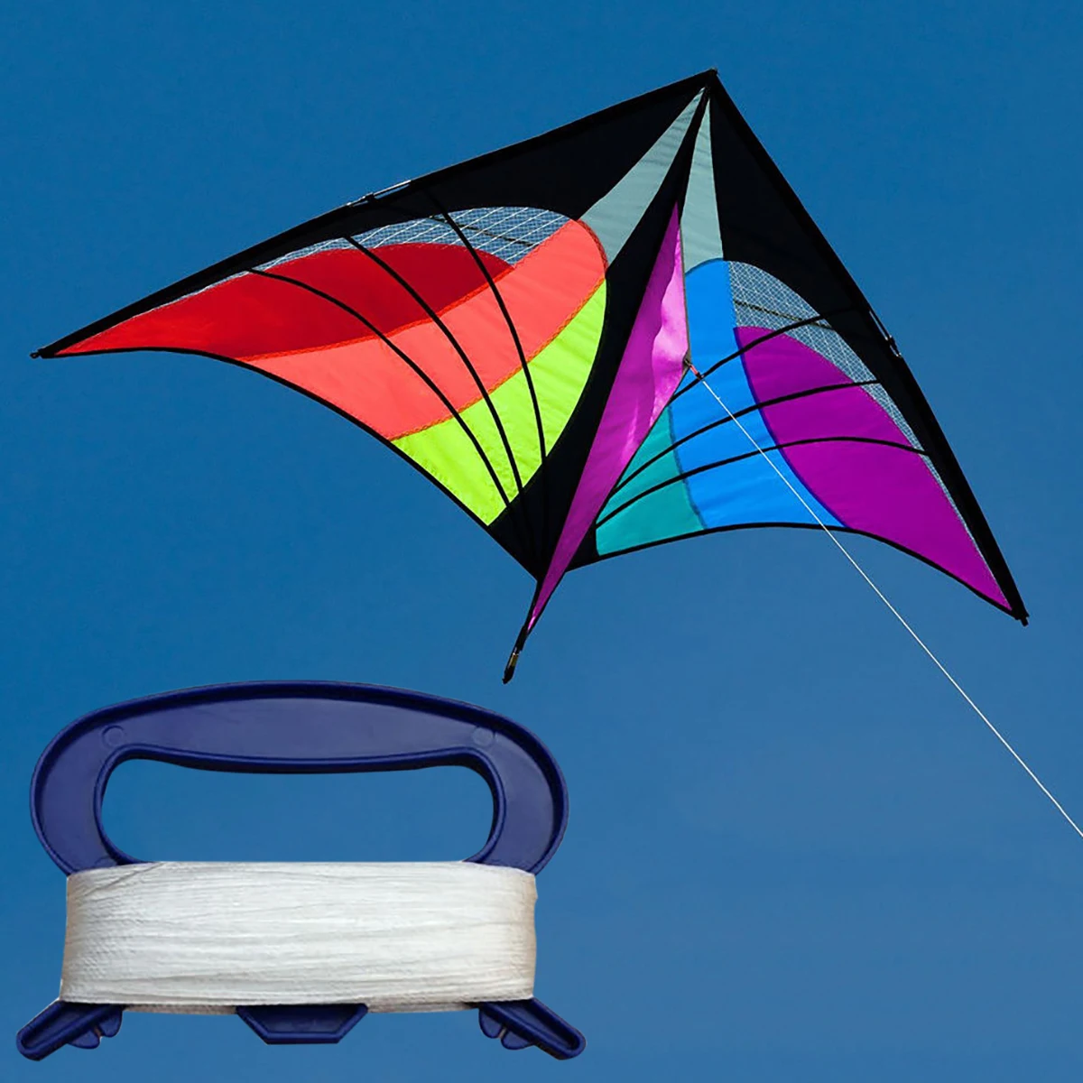 Multicolor Outdoor Sports Fun Toys Single Line Delta Triangle Kite