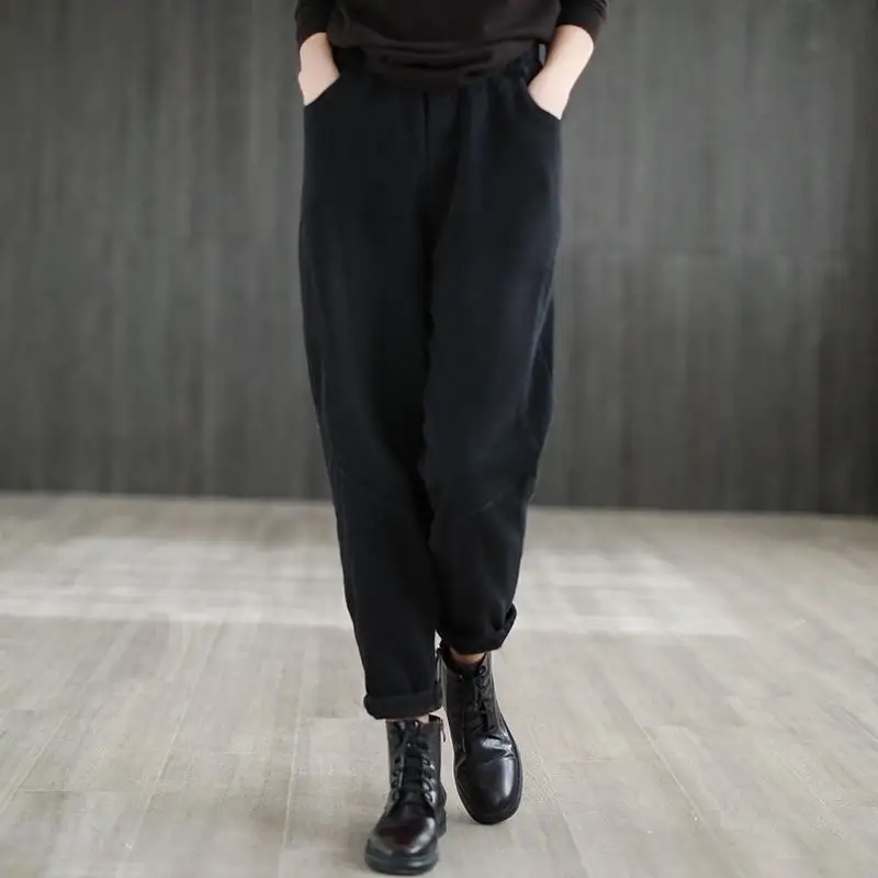 

Women's Pants 2022 New Fashion Loose Pants Black Jeans Harlan Pants Art Retro