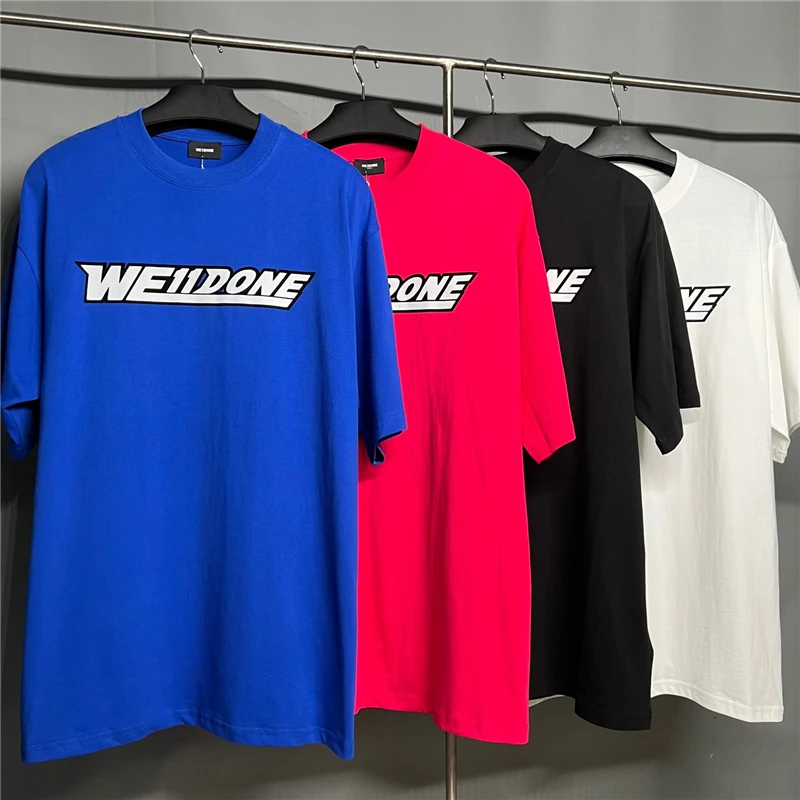 

22FW Новинка WE11DONE футболка для мужчин и женщин 1:1 лучшее качество Welldone тяжелая ткань негабаритная футболка с коротким рукавом топы футболки