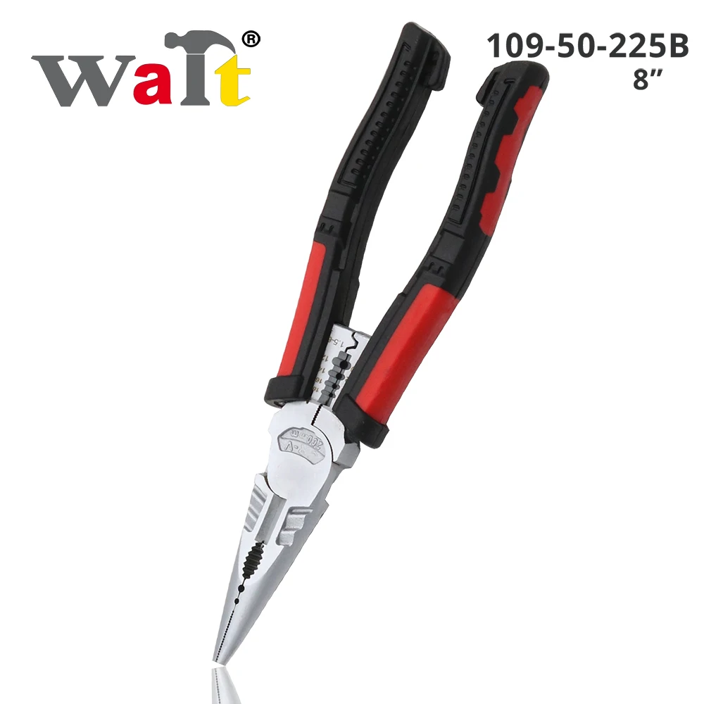 

WAIT Professional Electrician Long Nose Pliers Wire Stripper Terminal Crimping Pliers Multipurpose