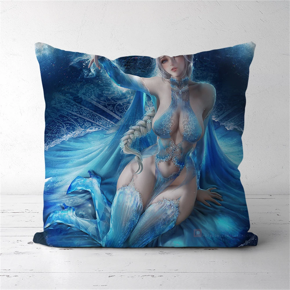 

Frozen Elsa Snow Queen Anime Two Sided Pillow Cushion Case Cover 291