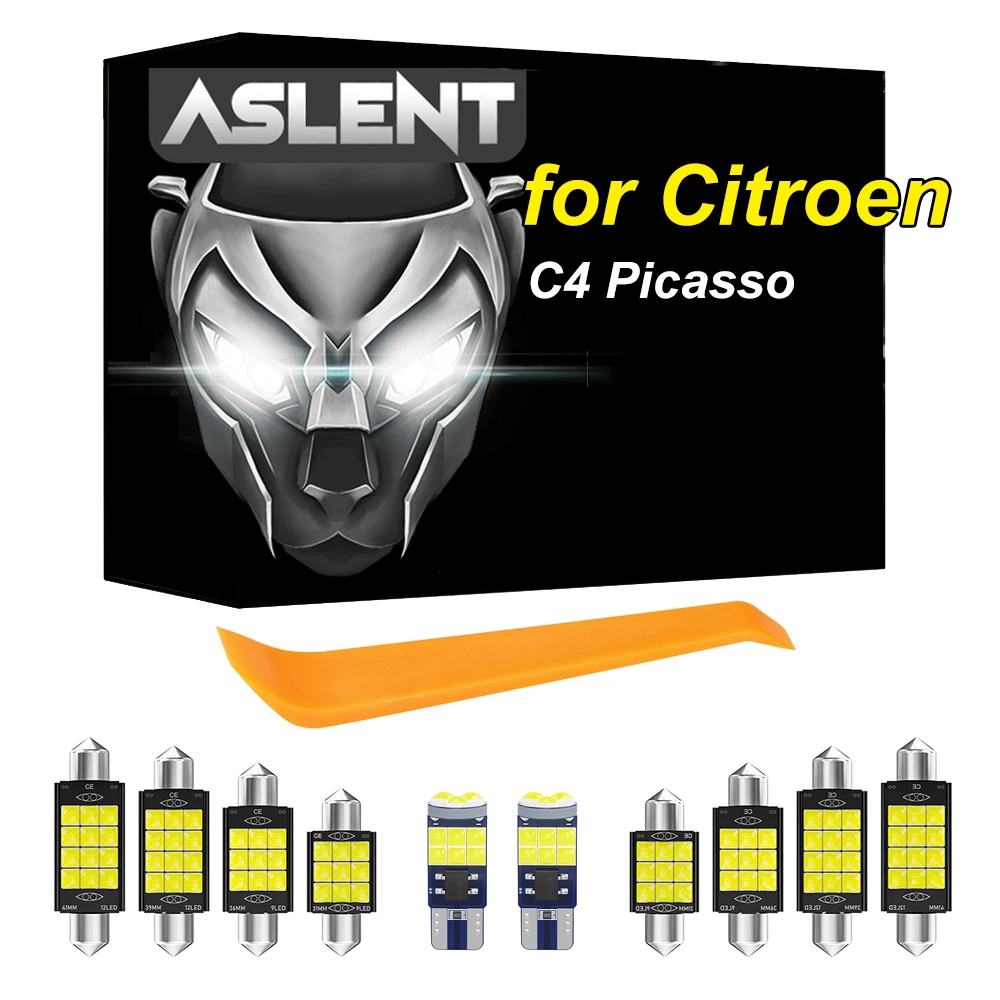 

ASLENT Canbus No Error For Citroen C4 Picasso Grand Picasso 2007-2020 Vehicle LED Interior Light Kit Car Lighting Accessories