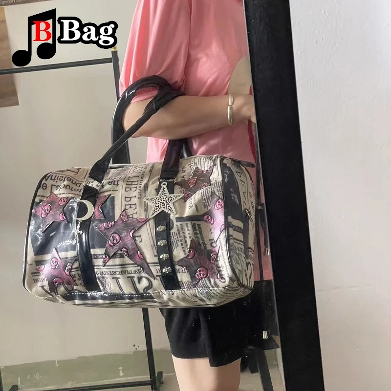 

Женская винтажная нейлоновая сумка-тоут в стиле панк