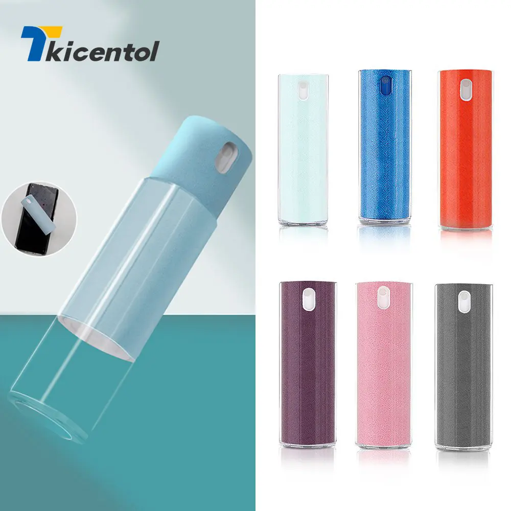 

Portable Round Shape Phone Cleaner Spray Wiper All-in-One Computer Tablet Screen Cleaner Tablet Cleaning Kit Travel Accessories