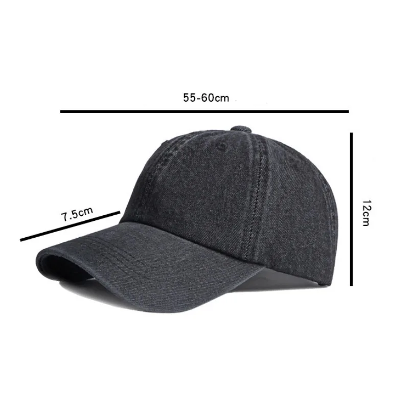 Women's Men's Denim Baseball Cap Hat Blank Dad Caps Male Cool Cap Casual Denim Jeans Wear Blank Cap Men Cool Hat Caps images - 6