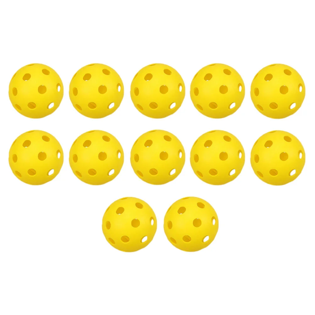 

12 Pcs Golf Ball Indoor Golfs Practicing Balls Training Aids Practice Hollow-out Pe Plastic