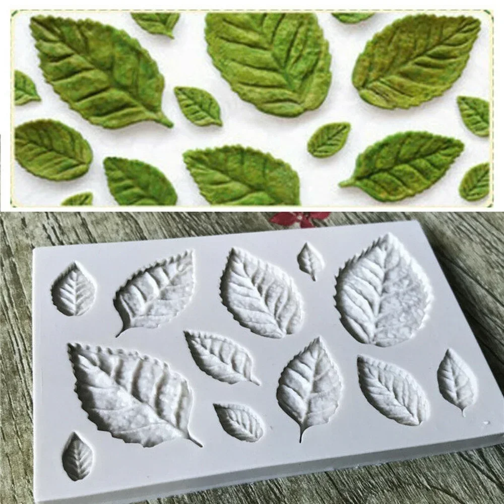 

Silicone mold for leaves