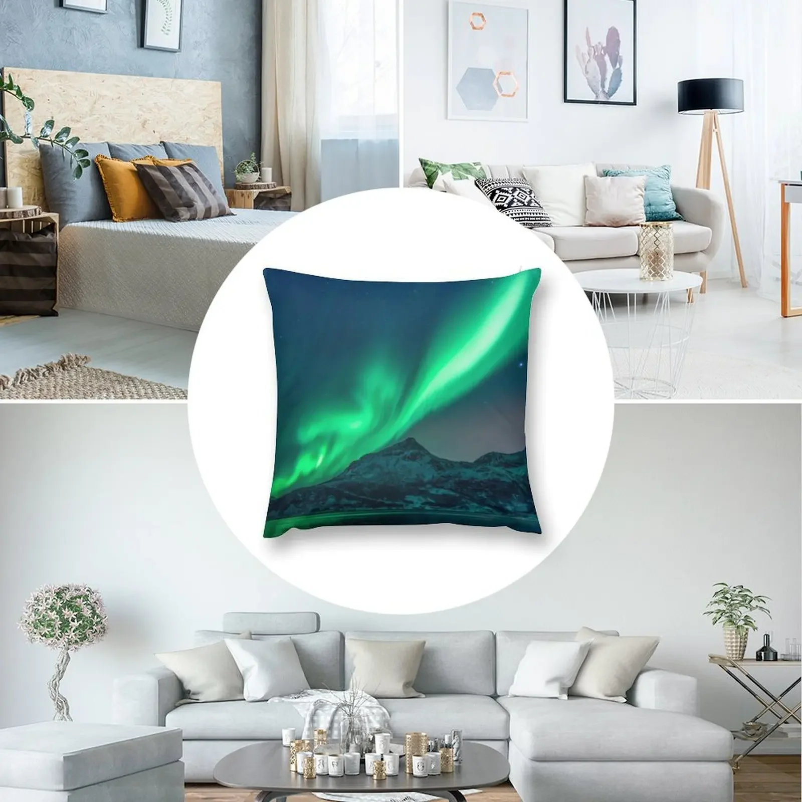 Аврора Бореалис (Северное сияние) Декоративная подушка Осенние украшения Чехлы