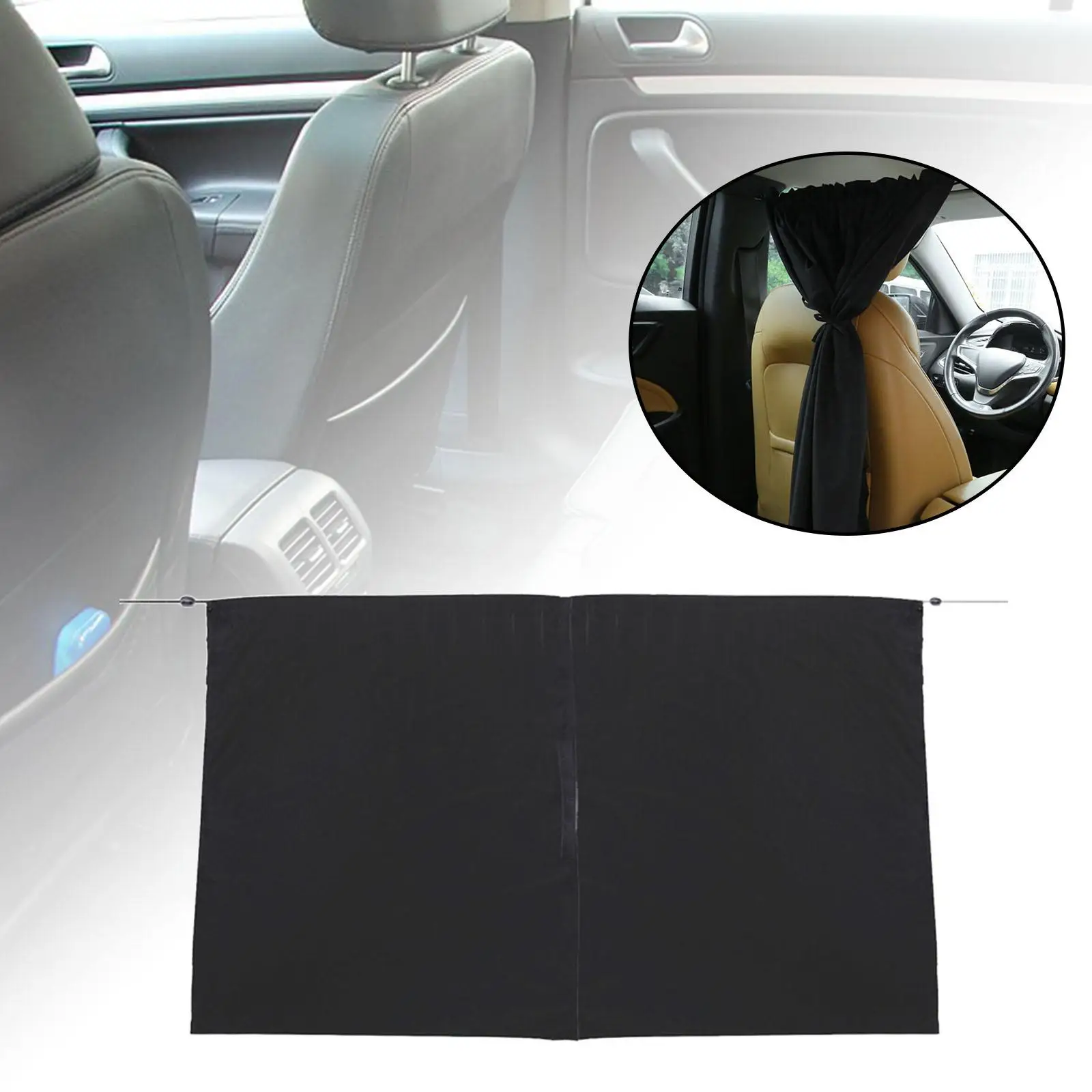 Durable Car Divider Curtain Lightweight Polyester Portable Universal Isolation