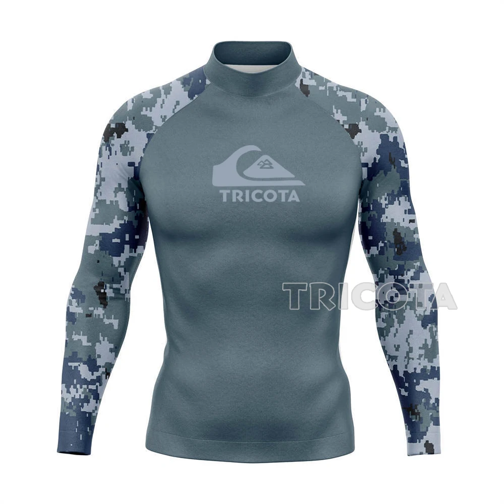 Мужская футболка для плавания с защитой от УФ-лучей, костюм для плавания на пляже, рашгард для дайвинга с длинным рукавом, костюм для серфинга Surf On.