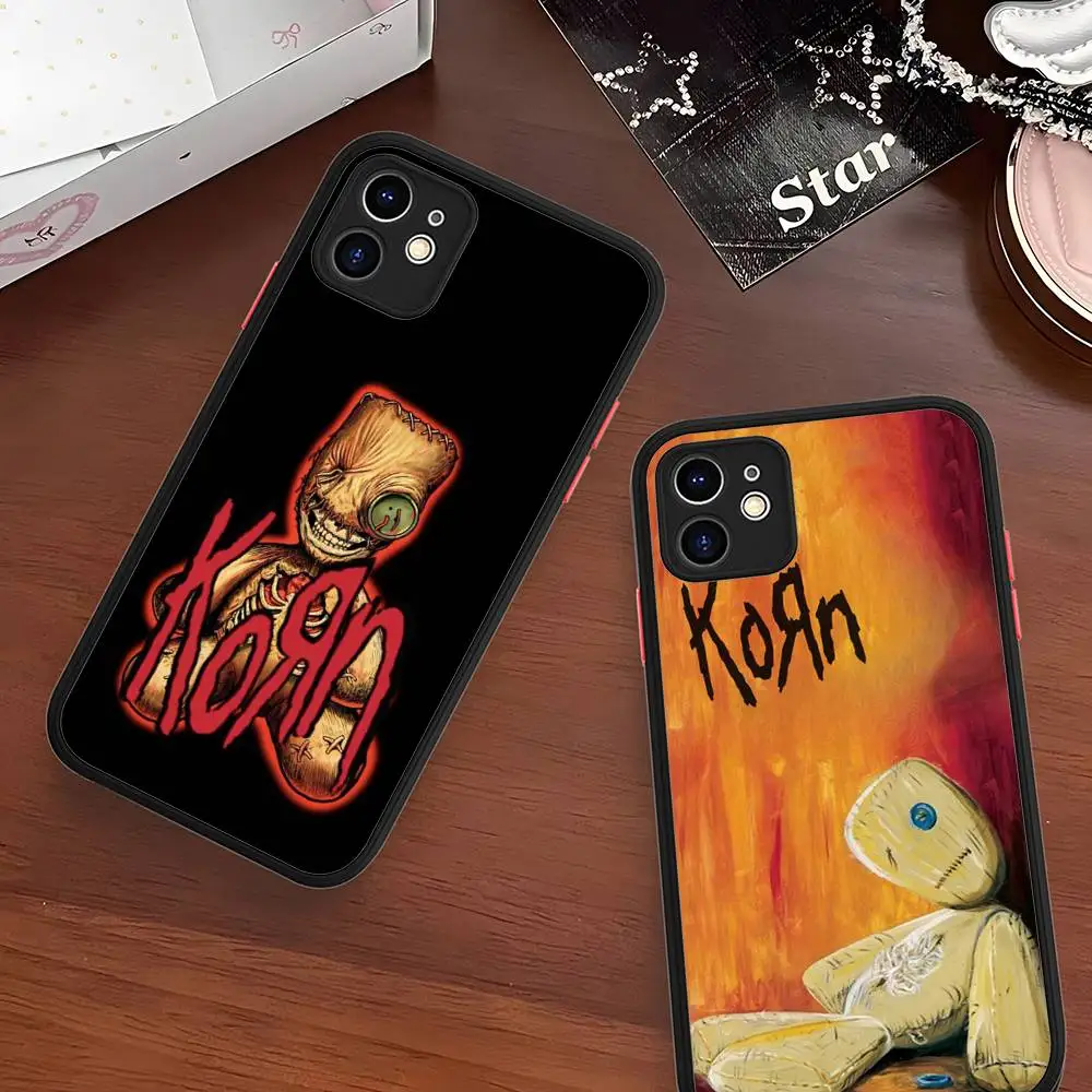 Фото Матовый полупрозрачный чехол для телефона K-korn Music Hot для iPhone 11 12 13 14 15 16 Pro Max Plus №2