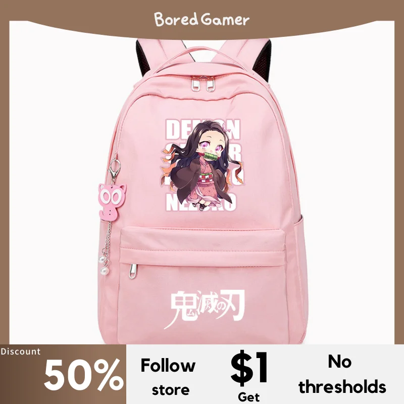 

Anime Demon Slayer Kimetsu No Yaiba Unisex Backpack Students School Shoulder Bag Teens Laptop Travel Backpack Outdoor Gifts
