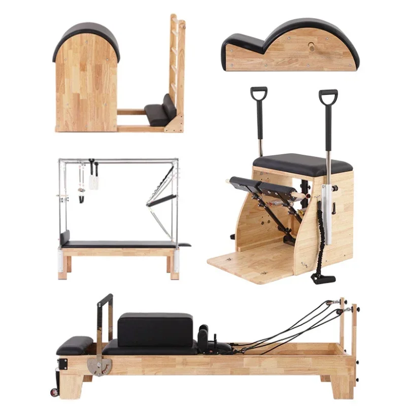 Wood Pilates Cadillac Reformer Combo Studio Дубовый реформер с трапеционной башней Стол