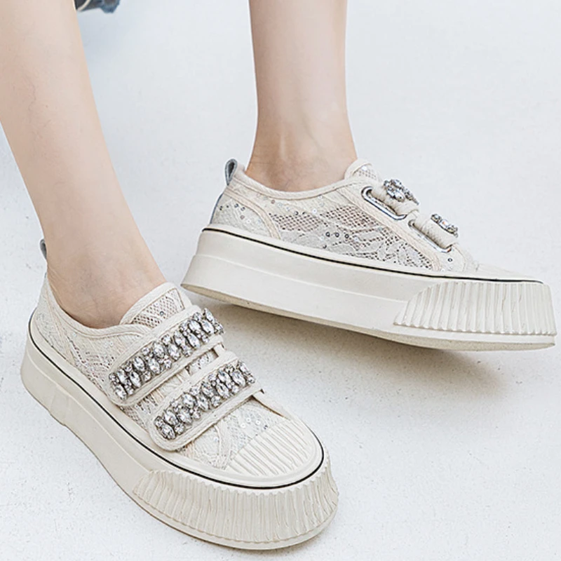 

женская обувь кроссовки на платформе кроссовки женские Женские классические туфли на платформе, сетчатые лоферы в Корейском стиле, Повседневные кроссовки с круглым носком, прогулочная обувь на плоской подошве, женские