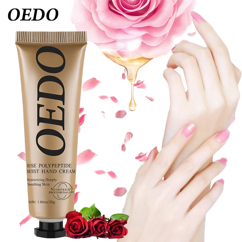 

OEDO Rose Hand Cream Moisturizing Whitening Repair Dry Frostbite Hand Beauty Care Plant Flower Oil Essence Hand Cream