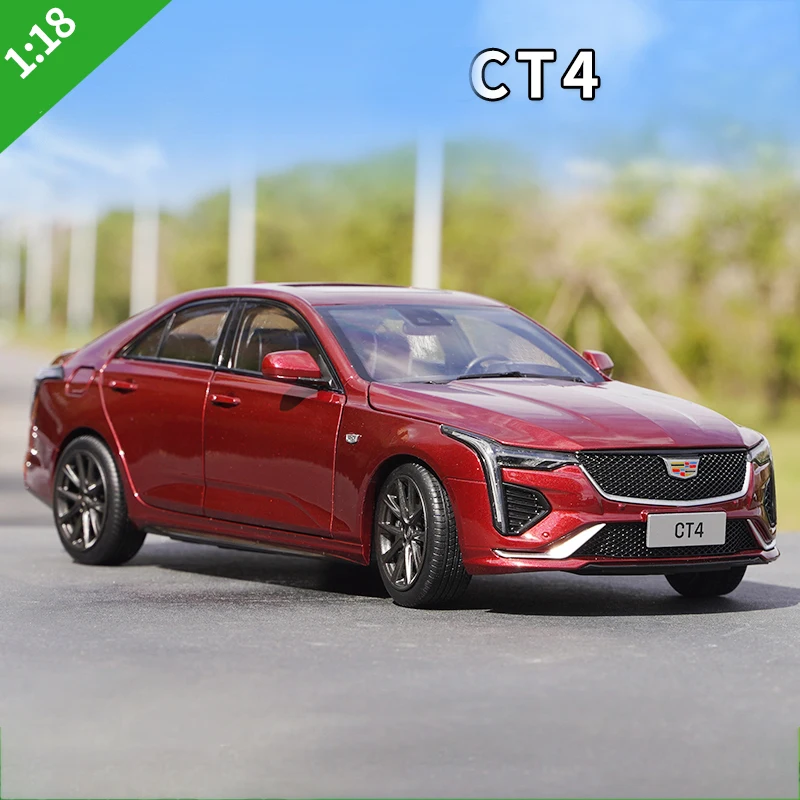 

Diecast 1:18 Scale Cadillac CT4 Model Car Red Coupe Simulation Alloy Car Model Collection Display Gift Toys for Boys