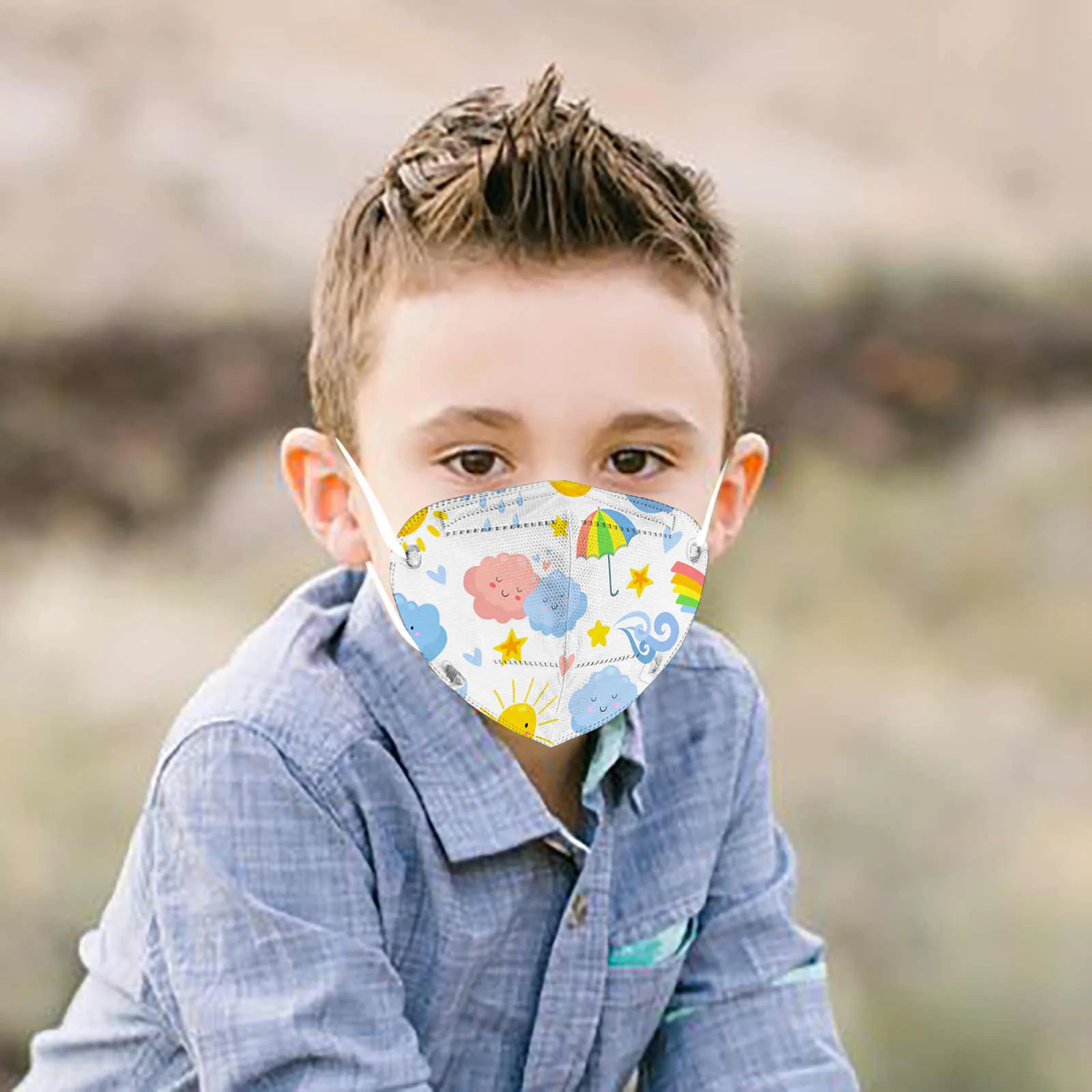 5 шт. маска для лица с радужным принтом | Тематическая одежда и униформа