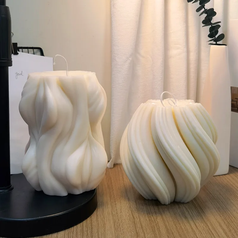 Big Wave Aromatherapy Candle Silicone Mold DIY Plaster Decoration Fragrant Stone New Product candles aromatherapy |