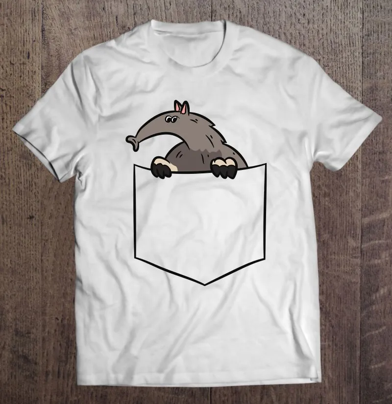 

Футболка Anteater Aardvark с карманом для мужчин и женщин, одежда для мужчин и женщин, футболка оверсайз