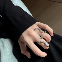 2022 trendy new korean fashion retro beauty snake ring for modern women jewelry glamour party gift jewelry accessories