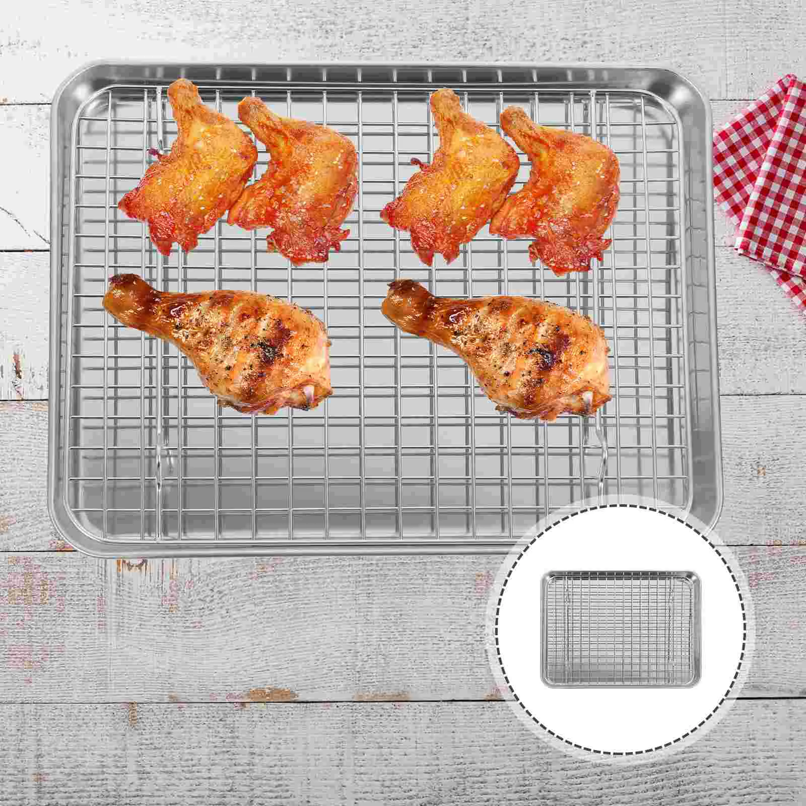 

Поднос для сковородок, металлическая подставка из нержавеющей стали для духовки, приготовления печенья, барбекю, тостера, торта, леденцов