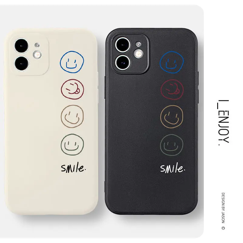 

Smiley Rainbow All-Inclusive Soft Shell phone case for iPhone 11 12 13 Pro MAX 13 12 Mini 6S 7 8 Plus SE 2020 X XR XS MAX
