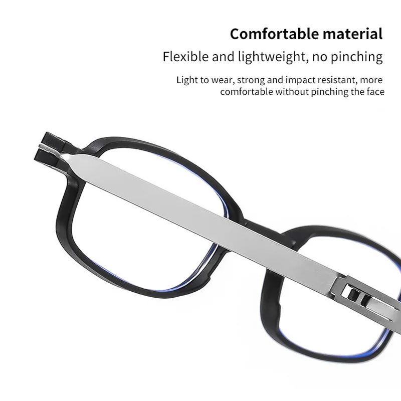 Портативные складные очки для чтения с защитой от синего света держателем