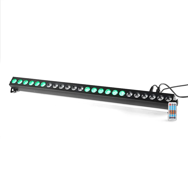 Фото Профессиональная RGBW DJ-светодиодная панель для дискотек, 24x3W, с эффектом настенного освещения и последовательными эффектами для ночных клубов, сценического освещения и вечеринок (DMX512) №4