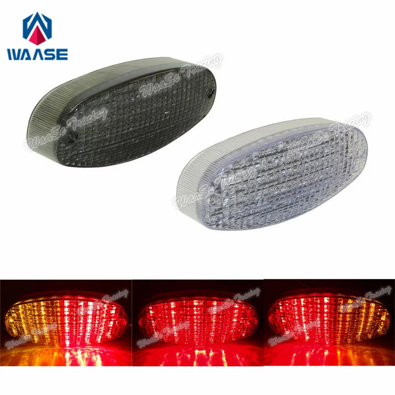 Фото waase для Yamaha V Star 1100 XVS1100 Custom 1999, 2000-2009, задний фонарь E-Mark, стоп-сигналы поворота, светодиодный светильник №1