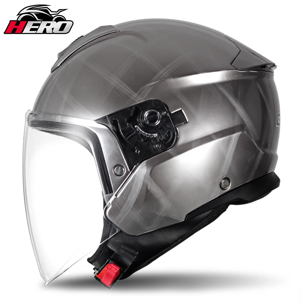 Motorcycle Helmet Motorbike Half Helmet Moto Downhill Off-road Helmets Four Seasons Removable Liner Safety Cap 3C Certification