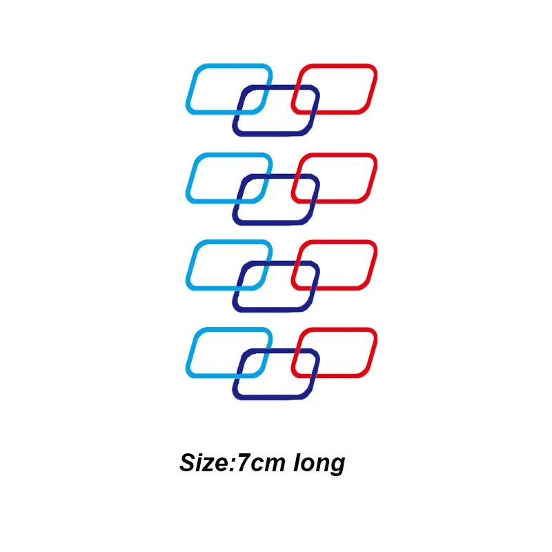 

4 шт. наклейки в цветную полоску M для BMW Performance E28 E30 E34 E46 E39 E60 F87 F84 M3 M5 M2 320 325 330 335 520 525 530 550